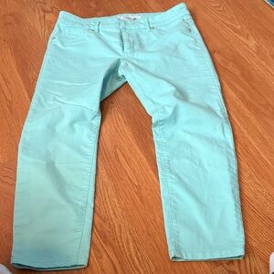 Women's Cropped Mint Jeans